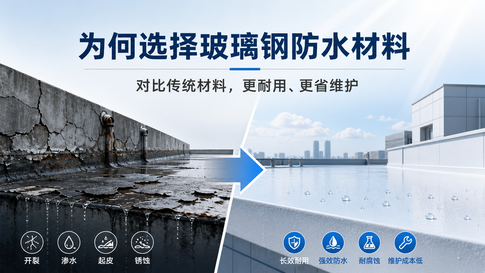 在三亚，为何选择玻璃钢防水材料而非传统材料